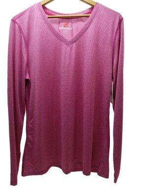 Hanes Sport XL New Pink Long Sleeve Top